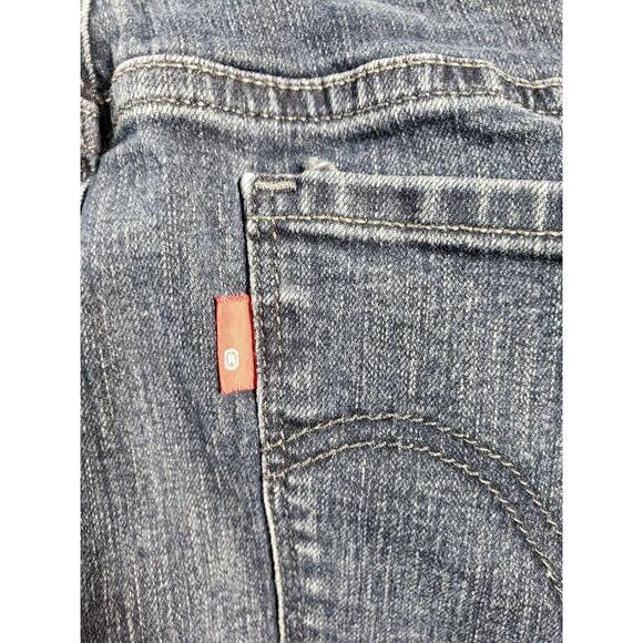 Levis 505 Jeans Size 14 Womens Blue Stretch Pants Denim Mid Rise Straight - Picture 13 of 15
